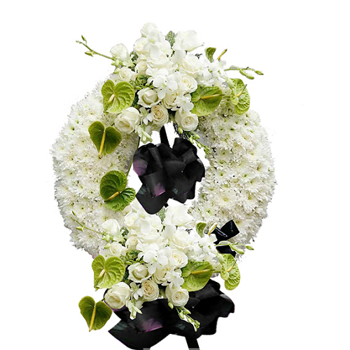 Hình ảnh hoa kính viếng đám tang tại Đồng Tháp